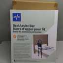 Medline Bed Assist Bar with Storage Pocket, Height Adjustable Bed Rail for Elderly Adults, Assistance for Getting In and Out of Bed at Home