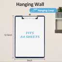 5 x 6 Pack Plastic Clipboards with Low Profile Clip, Hanging Clipboards Bulk, Clip Boards 8.5x11 Holds 100 Sheets, A4 Letter Size Clipboard for Teacher, Students, Kids, Classroom & Office