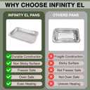INFINITY EL 20.5" x 12.5" x 2.5" Disposable Aluminum Pans (Full Size-Medium/10 Pack) - Aluminum Serving Tray for Catering, Baking & Meal Prep - Heavy Duty Aluminum Foil Pans