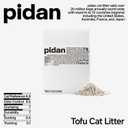 pidan Tofu Cat Litter Clumping,Flushable,Ultra Absorbent and Fast Drying, 100% Natural Ingredients Litter,Solubility in Water,Really Dust-Free,Less Scattering (5.3lb4bags)