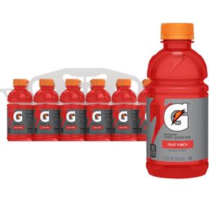 Gatorade Thirst Quencher,Fruit Punch, 12 Fl Oz (Pack of 12) (EXP 03/27/27)