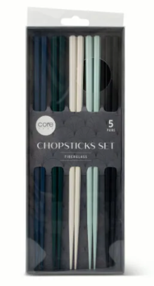Chopsticks, 5 Pairs Reusable Fiberglass Chopsticks, Colorful, Dishwasher Safe Chopsticks, Non-Slip, 9.2 Inches, Standard