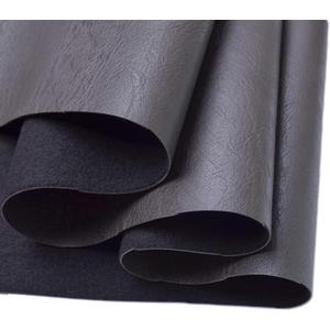 Wento Thick 3 Yard Faux Leather Fabric Soft Skin Grain PU Leather for Furniture Cover Reupholster Sofa Chairs Cushions Vinyl Upholstery (3 Yards, Dark Gray)