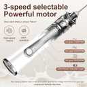 Rechargeable Frother Wand with Stand, Milk Frother with Detachable Stainless Steel Double Rings Whisk, 3-Speed Handheld Electric Drink Mixer for Lattes, Cappuccino, Coffee (White)