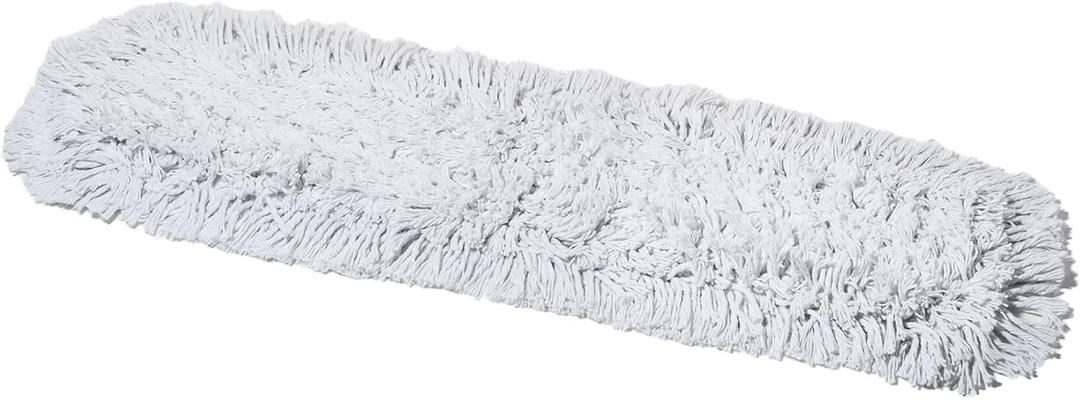 24 Inch Commercial Dust Mop Replacement Head  Reusable Cotton Dust Mop Refill for Floor Cleaning and Janitorial Use