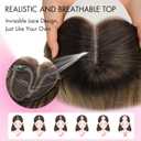 Isaic Hair Toppers for Women 24 Inch Synthetic Hair Pieces, 360° Clips In and Adjustable Bandage Layered Toppers, Toppers Hair Pieces Add Volume for Thinning Hair and Daily Use (Ombre Blonde)