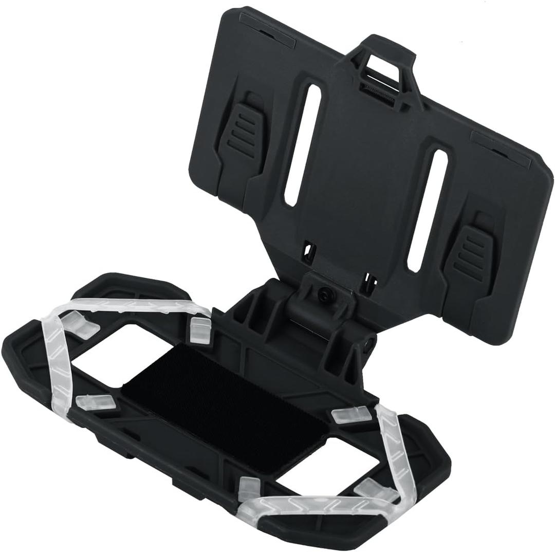 Tactical Gear Plate Carrier Vest Accessories Phone Chest Mount Holder for Screen Size 4.7"-6.7" (BK)