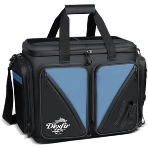 Tackle Bag - Fishing Bag for Saltwater & Freshwater, Waterproof Material - Fishing Tackle Storage Bags (Medium, Blue)
