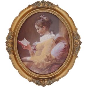 SIMON'S SHOP Vintage Gold Picture Frames 8x10, Oval Photo Frame for Wall and Tabletop, Rococo Antique Style Home Wedding Dcor