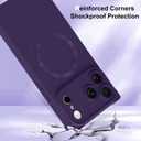 OOK Magnetic Case for iPhone 17 Pro Max 6.9 Inch [Wireless Charging Compatible] Soft TPU Solid Phone Cover Anti-Scratch Shockproof Protection Slim Case for Women Men - Purple