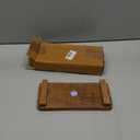 EDHAS Soapdish Acacia Wood Decorative Soap Dispenser Tray for Display Rustic Kitchen Bathroom Counter Sink Organizer for Soap Bottles (9" x 4" x 1.5")