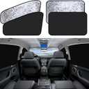 ZATOOTO Side Window Sun Shade - 4 Pack Car Window Covers 99% UV Light Block Car Curtains Magnetic Side Window Sun Shade Keeps Cooler for Breastfeeding, Taking a nap, Changing Clothes, Camping (silver)