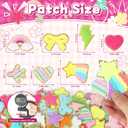 Self-Adhesive Chenille Patches for Girly Bags: NICEVINYL 116PCS Multicolor Flower Star Heart Cute Patch Embroidered Stick on - Lightning Rainbow Sticker Applique for Clothing Fabric Backpack Decor