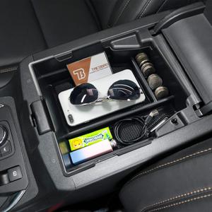 Center Console Organizer Compatible with Chevy Traverse 2018 2019 2020 2021 2022 2023 Accessories, Armrest Insert Tray Secondary Storage Box ABS, Black