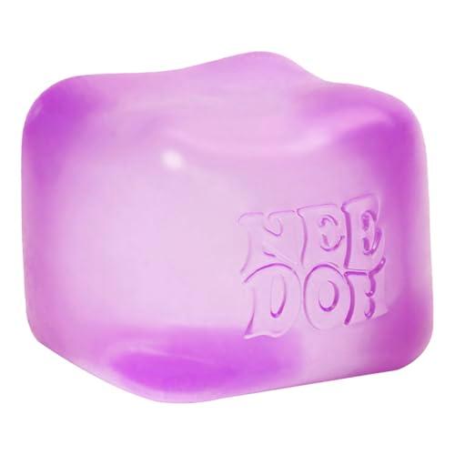 Schylling NeeDoh Nice Cube -Sensory Squeeze Toy with Super Solid Squish - 2.25" Cube (Purple)