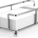 Update Bathroom Paper Towel Holder Bathroom Guest Towel Holder Tray for Bathroom Napkin Holder Guest Towels Disposable Bathroom Napkin Holder, Bathroom, Kitchen Dinning Table (Chrome)