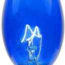 Novelty Lights Incandescent Christmas Replacement Bulbs - Indoor/Outdoor Individual Bulbs for Christmas Tree, Display, & More - C9/E17 Intermediate Base, 7 Watt Lights (Blue, 25 Pack)