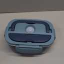 Electric Lunch Box Food Heater 80W Heated Lunch Box for Adults 12V 24V 110V 220V Portable Food Warmer LunchBox Lonchera Elctrica Porttil for Car Truck Work Driver Valentine's Gift for Men Women (Blue)