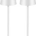 BGFHome 2Pack Cordless Table Lamp LED Desk Lamp,5000mAh Rechargeable Touch Night Light Wireless Minimalist Design for Couple Dinner/Restaurant/Bedroom/Bars/Outdoor Party/Camping/Coffee ShopWhite