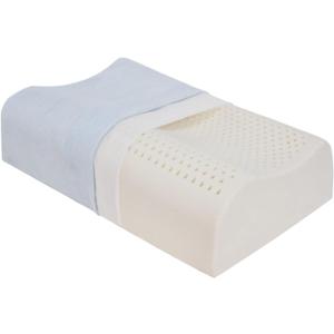 Natural Latex Thick Pillow for Large Person, Extra High Profile Cervical Neck Contour Orthopedic Pillow for Side Back Sleeper, Ergonomic Firm Pillow for Neck Shoulder Pain Relief (5.5/6.2 inches)