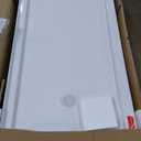 DreamLine SlimLine 32 in. D x 60 in. W x 2 3/4 in. H Left Drain Double Threshold Shower Base in White