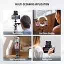 NEEWER Metal Phone Tripod Mount Adapter with Arca QR Base, 360 Rotatable Dual Cell Phone Clip Clamp Holder with 4 Cold Shoes Compatible with iPhone Samsung for Vlog Live Stream Video Recording, SP-08