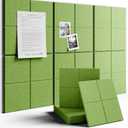 Fluxynara Large Felt Bulletin Board 36" x 24"Cork Board Alternative-6 Pack with 40 Safe Removable Adhesive Tabs, Cork Boards for Walls Cork Board for Home Office Classroom Pin Board-Kelly Green