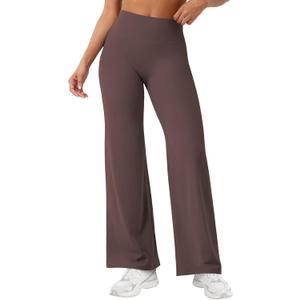 YEOREO Ease Workout Leggings Womens No Front Seam Straight Leggings 29"/ 31.5"/ 33"/ 35" High Waist Buttery Eddiy Yoga Pants (Brown, Medium)