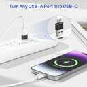 Elebase USB to USB C Adapter for iPhone 17 4Pack,USBC Female to A Male Car Charger Adapter,Type C Converter Apple 17e 16 Pro Max 15 14 Plus,iWatch Watch 11 10 Ultra 3,iPad Air,Samsung Galaxy S26,Xbox