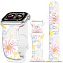 Silicone Watch Bands Compatible with iWatch 38mm 40mm 41mm 42mm 44mm 45mm for Women Men,Replacement Sport Wristbands for iWatch Series 8 7 6 5 4 3 2 1