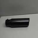 3 inch Inlet Exhaust Tip, 4" Outlet 12" Overall Length Stainless Steel Exhaust Tail Pipe, Bolt-On, Polished Tailpipe, Black(Fit for Tailpipe Outlet is 3", must OD not the ID)