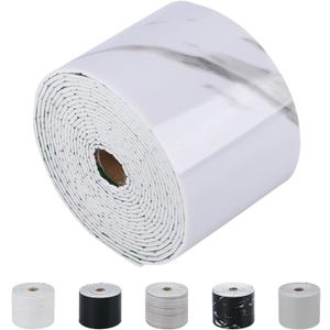Peel and Stick Waterproof Mirror Frame Border Sticker Self Adhesive Edging Lines Foam Wall Base Moulding Trim for Home Decoration (32.8 Ft x 3.9 in)