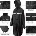 LOOGU Rain Jacket with Hood, Lightweight Long Raincoat, Camo Rain Poncho Waterproof for Men