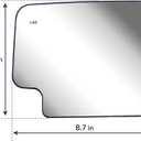 Replacement Driver Left Side Door Towing Mirror Main Big Glass Flat Heated with Back Plate for Chevrolet Silverado and GMC Sierra 1500 2500 HD 3500 HD from 2019 to 2024