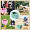 Travel Potty,Portable Potty Seat Foldable Travel Training Toilet Seat,Foldable Toilet for Outdoor Camping (Pink)
