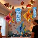 Under The Sea Party Decorations Set & Hanging Jellyfish Paper Lanterns,Mermaid Birthday Decor Supplies for Ocean Theme Party,Baby Shower,Wedding,Classroom&Nautical Events