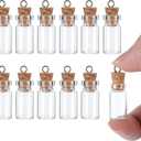 12 Pcs Small Glass Bottles with Cork, 1.5ml Tiny Glass Jars with Lids Empty Mini Glass Bottles Spell Jars Wishing Bottles Message Glass Bottles for DIY Crafts Wedding Halloween Chrismas Decoration
