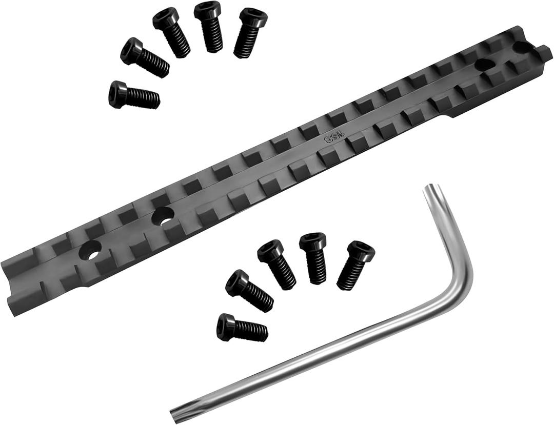 Gotical Picatinny Rail Mount for Remington 700 Rifles | Long Action, 0 MOA Mount for zeroing Your Scope at Short to mid Range Distances & 5 PC of Each Size #6-48 Length