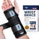 FEATOL Wrist Brace, FSA HSA Eligible Hand Brace, Carpal Tunnel Wrist Splint Night Support for Women Men, Pain Relief Support -Tendonitis, Arthritis, Sprain, Right Hand, Small/Medium