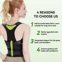 Posture Corrector for Women and Men, Invisible Full Back Support Brace with Enhanced Breathable Mesh, Shoulder Straightener for Back & Neck Pain Relief, Scoliosis & Posture Improvement, Large (Black, L)