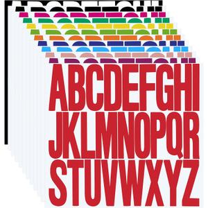 3 inch 12 Sheets Alphabet Stickers, 12 Colors Self Adhesive Vinyl Letter Stickers Aesthetic, Waterproof Letter Sticker for Water Bottles, Door, Car, Scrapbooking, Poster, Cup