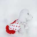 Dog Red Sweat Heart Birthday Party Outfit Clothes Fleece Medium Large Puppy Pet Clothing Size XS S M L XL