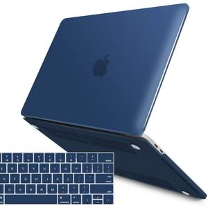 IBENZER Compatible with MacBook Pro 15 Inch Case 2019 2018 2017 2016 A1990 A1707, Plastic Hard Shell Case with Keyboard Cover for Mac Pro 15 Touch Bar, Navy Blue, T15NVBL+1A
