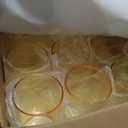 Light Golden Glass Hurricane Candle Holders 3.5" Wide 6" Tall, Light Golden Glass Cylinder Open Both Ends,Light Golden Lamp Shade (3.5x6) 12 pack