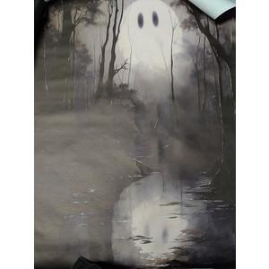 Halloween Decor Wall art Prints Dark Forest Ghost Ghost Poster art Holiday Art Gifts 12x16in Unframed