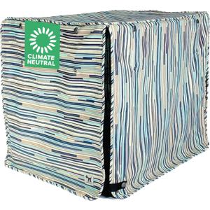 Molly Mutt I Don't Like Mondays Dog Crate Cover, 100% Cotton Canvas Cover with 2 Roll-Up Panels, Ideal for Dog or Cat Crate, Durable, Washable, and Free of Harmful Chemicals, 42" x 28" x 31"