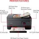 Canon PIXMA TR7020a All-in-One Wireless Color Inkjet Printer, with Duplex Printing, Mobile Printing, and Auto Document Feeder, Black, Works with Alexa