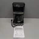 Amazon Basics Programmable 12 Cup Drip Coffee Maker with Glass Coffee Pot (1.9 Qt), Auto Shut-off, Touch Screen, Auto Pause, Removable Filter Basket, Black & Silver