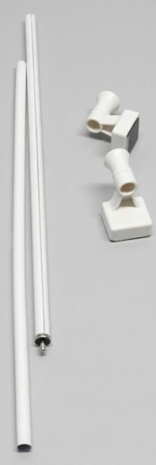 Curtain Rods for Metal Doors Magnetic Rod Extends for Iron and Steel Place, Magnetic Cafe Curtain Rod- W Magnets (Black-1)