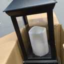 2 x 2-Pack 14" Candle Lanterns Outdoor Waterproof Decorative Flickering Lights with Timer - Cool White Decorative Indoor LED Lanterns Battery Operated
